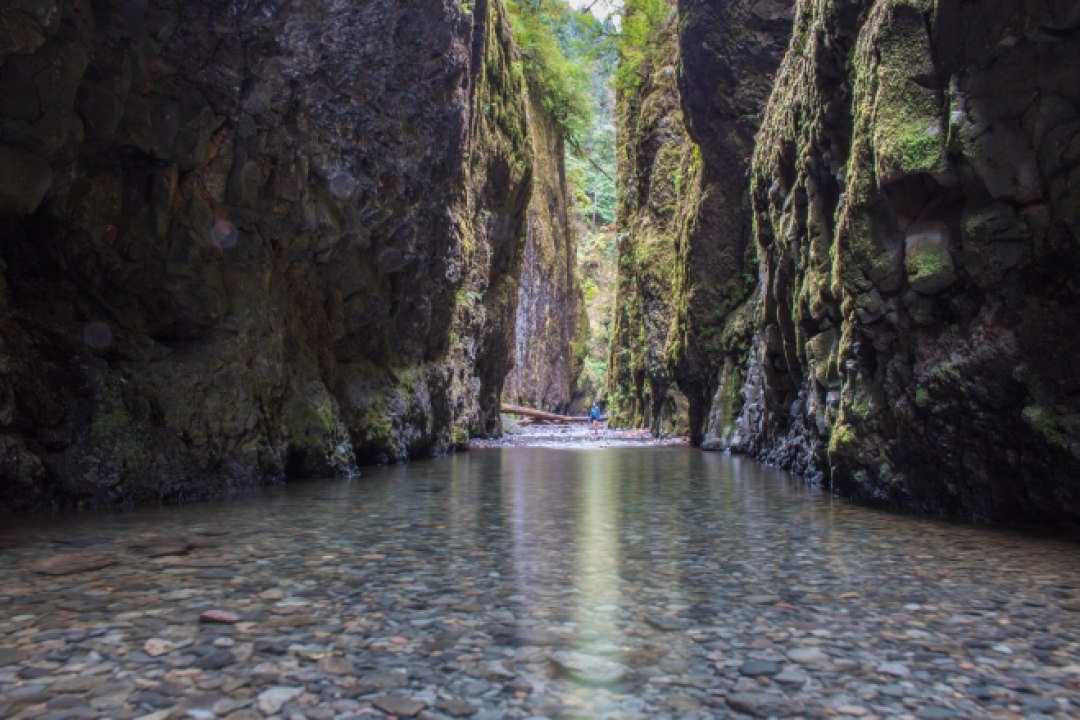 water depth august Oneonta gorge